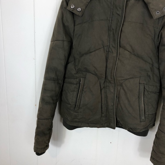 Sud Express Down Bomber Jacket Fur Hood Sz S - Picture 4 of 16